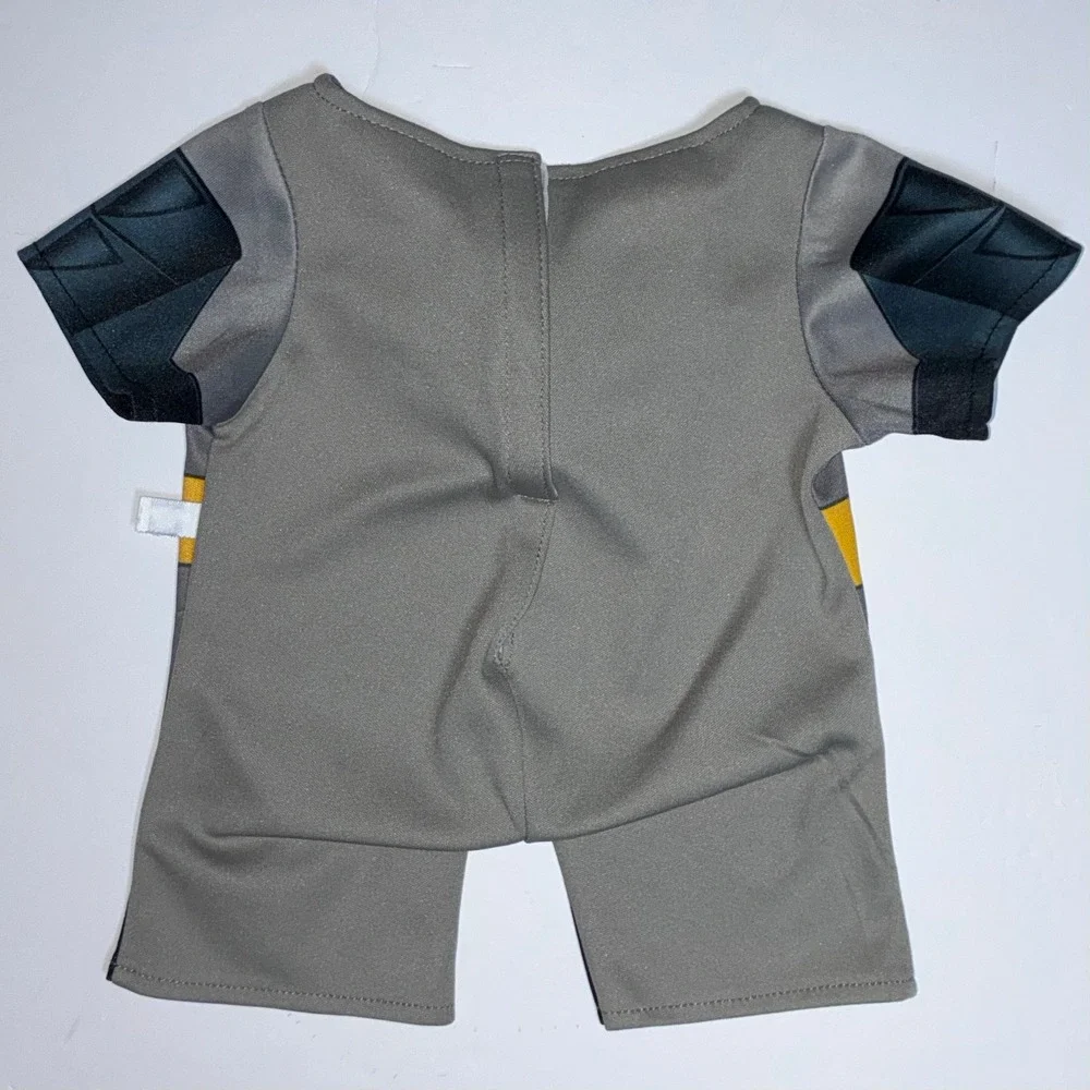 Build-A-Bear‎ Batman Costume 2pc Set Grey Romper Black Hooded Cape DC Comics